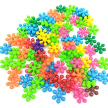 MRSLAU Children&#39;s multiple activity toys 100-Pcs Plastic nowflake Toys for Kids - £21.22 GBP
