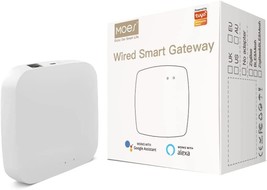 White Moes Tuya Zigbee 3.0 Hub/Wired Gateway, Wifi Smart Home Bridge Remote - $51.99