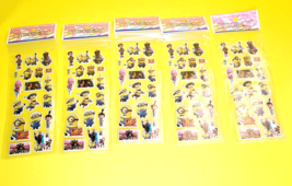LOT 5x STICKERS SHEETS DESPICABLE ME TEAM MINION GRU BOB KEVIN AGNES EDI... - $6.79