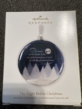 2011 Hallmark Keepsake “The Night Before Christmas” Glass Ornament NEW - £8.64 GBP