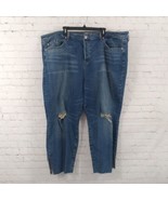Torrid Jeans Womens 28R Blue Denim High Rise Straight Button Fly Stud Sl... - £27.64 GBP