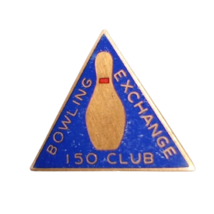 Bowling Exchange Pin 150 Club Award K5 Clasp Closure L Vintage - $11.75