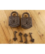 Cast Iron Lock And Key Set Large Prop Skeleton Key *READ DESCRIPTION PAI... - $40.68 CAD