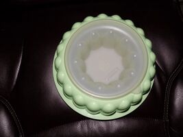 TUPPERWARE Three Piece Jello Mold Green #1202-2 CLEAR INSERT #1201-1 Lid... - $20.70