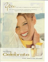 1996 Celebrate Fragrance Magazine Print Ad First Wear It For Yourself Pe... - $12.55