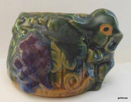 Vintage Hand Made Majolica Vase with an Elephant.  4 x 4&quot; - £11.97 GBP