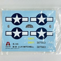 Italeri B-25 H/J Versions Gun Ship Mitchell 129 1:72 Scale Model Kit Decals Only - $8.90