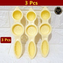 3 Pcs Plastic Maamoul Mold 4 Different Designs Dates sweets Pistachio Mouldمعمول - £13.60 GBP