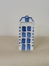 Vintage Delft House Bottle Empty Blue and White Ceramic Hand Painted 4.25 Inches - £15.73 GBP