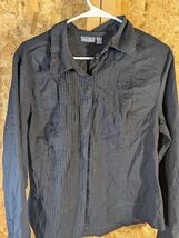 Apt 9 Ladies XL Black Polyester Blend Button Up Blouse - $15.83