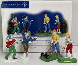 Dept 56 Snow Village WORK A LITTLE, PLAY A LITTLE 4pc #55208 Christmas - $22.40