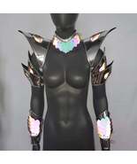 Burning Man Rave Women Holographic Silver Edge Reflective Dragon Scale A... - $188.00+