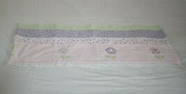 1 Kidsline Flowers Valance Baby Girls Nursery Pink Purple Ruffle Green S... - $13.25