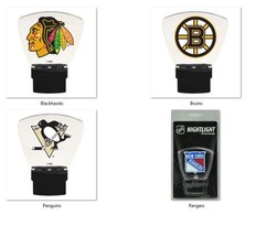 NHL Hi-Tech LED Night Light by Authentic Street Signs -Select- Team Below - £18.31 GBP