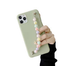 Anymob iPhone Green Beads Bracelet Chain Case Silicone Cover With Wrist Strap - £21.15 GBP