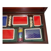 Vintage Altenburg-Stralsunder Wooden Game Set Cards Dice Chips Made in Italy image 5