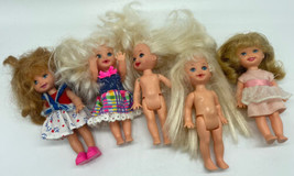 Vintage Mattel Barbie KELLY &amp; Friends Doll Lot Of 5 Figures Dolls 1994 Blonde - £13.60 GBP