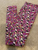 OS LuLaRoe One SIze Leggings Cosmetics Lips Lipstick Makeup XOXO Love NWT #180 - £9.03 GBP