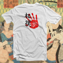 Sumo Kanji Tegata COTTON T-SHIRT Japanese Sumo Wrestler Basho Rikishi Hand Print - £14.16 GBP+
