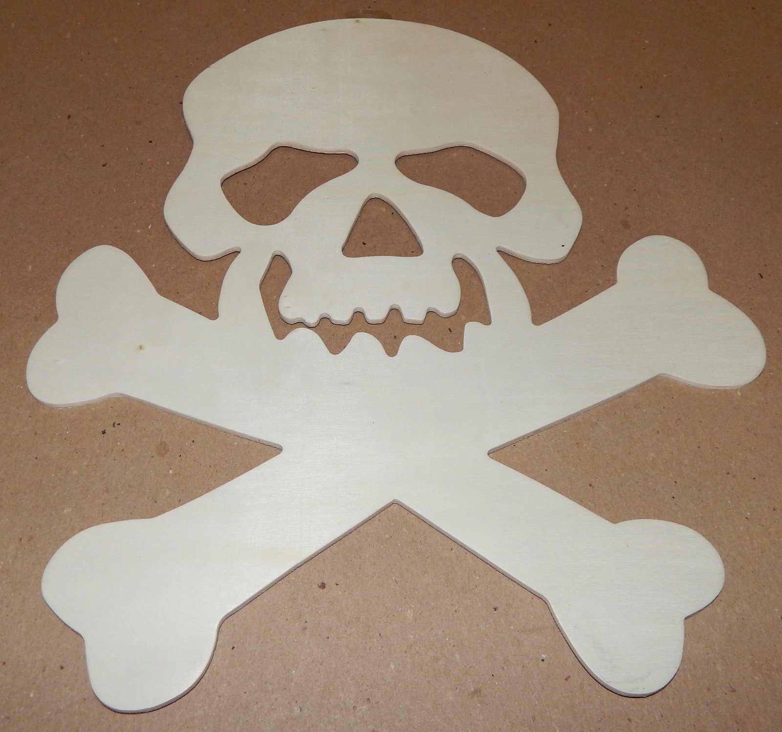 Halloween Wooden Plaques Creatology 12&quot; x 10&quot; Kid Crafts Skull &amp; Crossbo... - $3.49