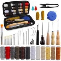 Leather Upholstery Repair Sewing Kit, Leather Crafting Tools And Supplies Leathe - £16.02 GBP