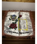 Vintage Painted Satin MOTHER AND DAD US Armed Forces Fort Polk, Louisian... - £7.13 GBP