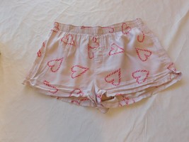 Pink Women&#39;s Sleep Shorts Lounge Short Lt Pink Candy Cane Hearts Size XS... - $15.43