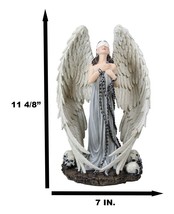 Captive Spirits Blindfolded Standing Angel Tied In Chains By Skulls Figurine - £52.55 GBP