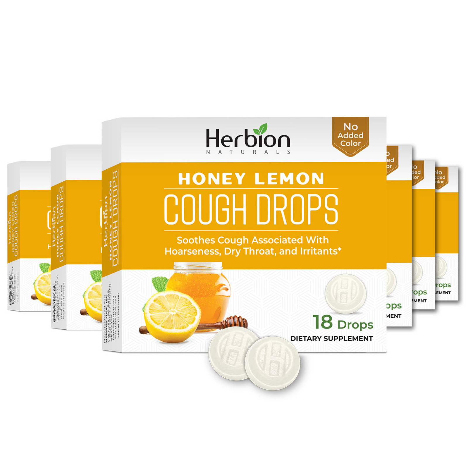 Herbion Naturals Cough Drops with Honey Lemon Flavor, Soothes Cough - Pack of 6 - $18.99