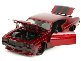 1971 Chevrolet Chevelle SS Red Metallic with Black Stripes &quot;Pink Slips&quot; Series 1 - £32.18 GBP