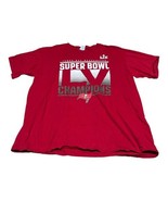 Tampa Bay Buccaneers Shirt Super Bowl LIV Champions Red Short Sleeve XL ... - £14.70 GBP