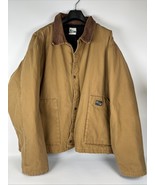 Vintage Key Mens Jacket Coat Workwear Brown Canvas Insulated Lined 4XLT ... - €47,08 EUR