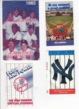 New York Yankees Baseball Pocket Schedules 1985 1985 1991 1993 lot of 4 schedule - £7.21 GBP