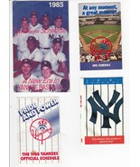 New York Yankees Baseball Pocket Schedules 1985 1985 1991 1993 lot of 4 ... - $9.00