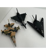 Lot Of Three Diecast Maisto Military Planes F16 Nighthawk Eurofighter 4.... - £18.04 GBP