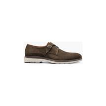 Men's Stacy Adams Taylen Plain Toe Monk Strap Casual Shoes Brown Suede 25589-245 image 3