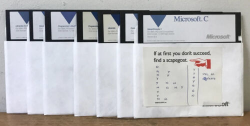 Set Lot 7 Vtg 1989 Microsoft C for IBM PCs &amp; Compatibles Floppy Disks So... - $79.99