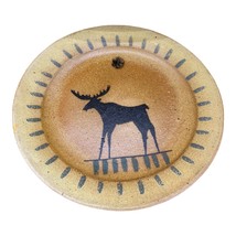 Vintage Flat Earth Pottery Michael Schyler Moose Plate READ - $26.72