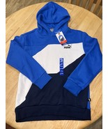 Large 14/16 Puma Power Cat Pullover Hoodie Youth Boy Blue Casual Outerwe... - $514.42 MXN