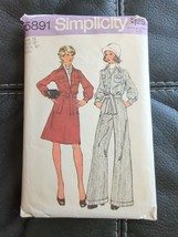 Vintage 1970s Simplicity 5891 Sewing Pattern Size 16 Jacket Skirt And Pant - $11.39