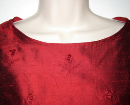Maroon Silk Fancy Embroidery Maternity  Set - Clasic Elegant through pregnancy  - £156.74 GBP