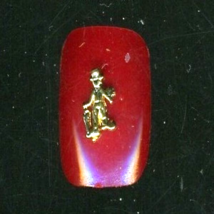 24K gp Nail CHARM Top Nail Art Gold   CHARLIE CHAPLIN - £4.57 GBP