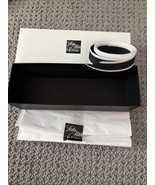 Saks Fifth Avenue Black White Rectangle Gift Box +  Ribbon + Tissue 8x2.... - $275.22 MXN