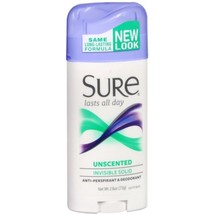 Sure Anti-Perspirant Deodorant Invisible Solid Unscented 2.60 oz (Pack of 10) - £48.75 GBP