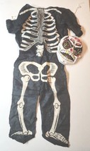 Vintage Ben Cooper Mask Halloween Costume Skeleton 1960s Childs  U224 - £78.21 GBP