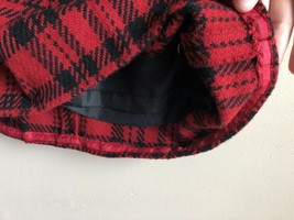 Vtg Eddie Bauer 12 Tall Red Black Check Thick Wool Blend Pencil Skirt - £15.91 GBP