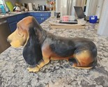VTG Basset Hound Dog Plastic Piggy Bank - Union Product Texaco Gas Axelr... - £15.90 GBP