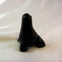 Black Obsidian Carved Seal, From Peru, 2-3/4 Inches High - $31.50