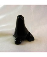 Black Obsidian Carved Seal, From Peru, 2-3/4 Inches High - $31.50