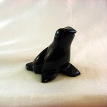 Black Obsidian Carved Frog, From Peru, 2 Inches, Handmade - £25.17 GBP